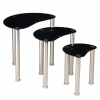 Set of 3 Glass Side Tables [962467]