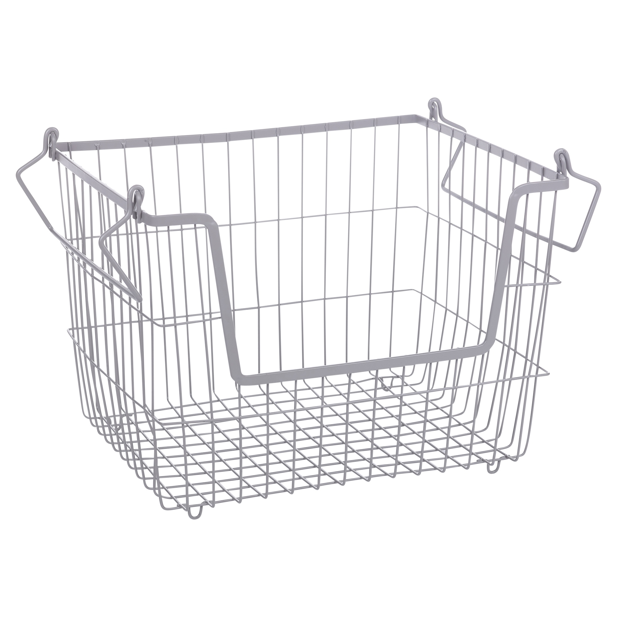 Stackable Metal Wire Storage Basket Nesting Boxes Food Vegetable