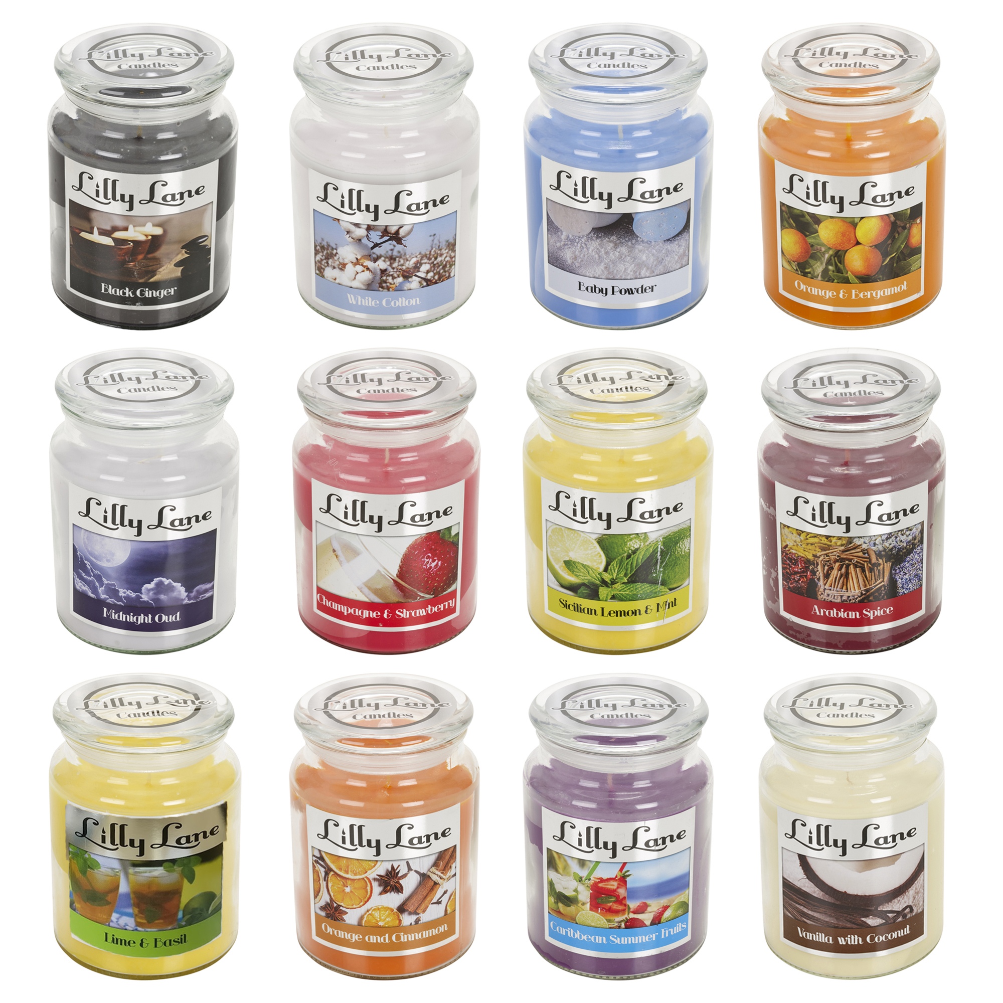 Large Scented Wax Candle in Neon Glass Jars Fragrant Gift Fragrance Home Scents