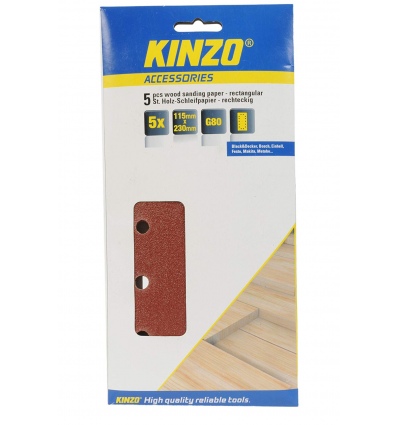 Kinzo 5pc Wood Sanding Paper