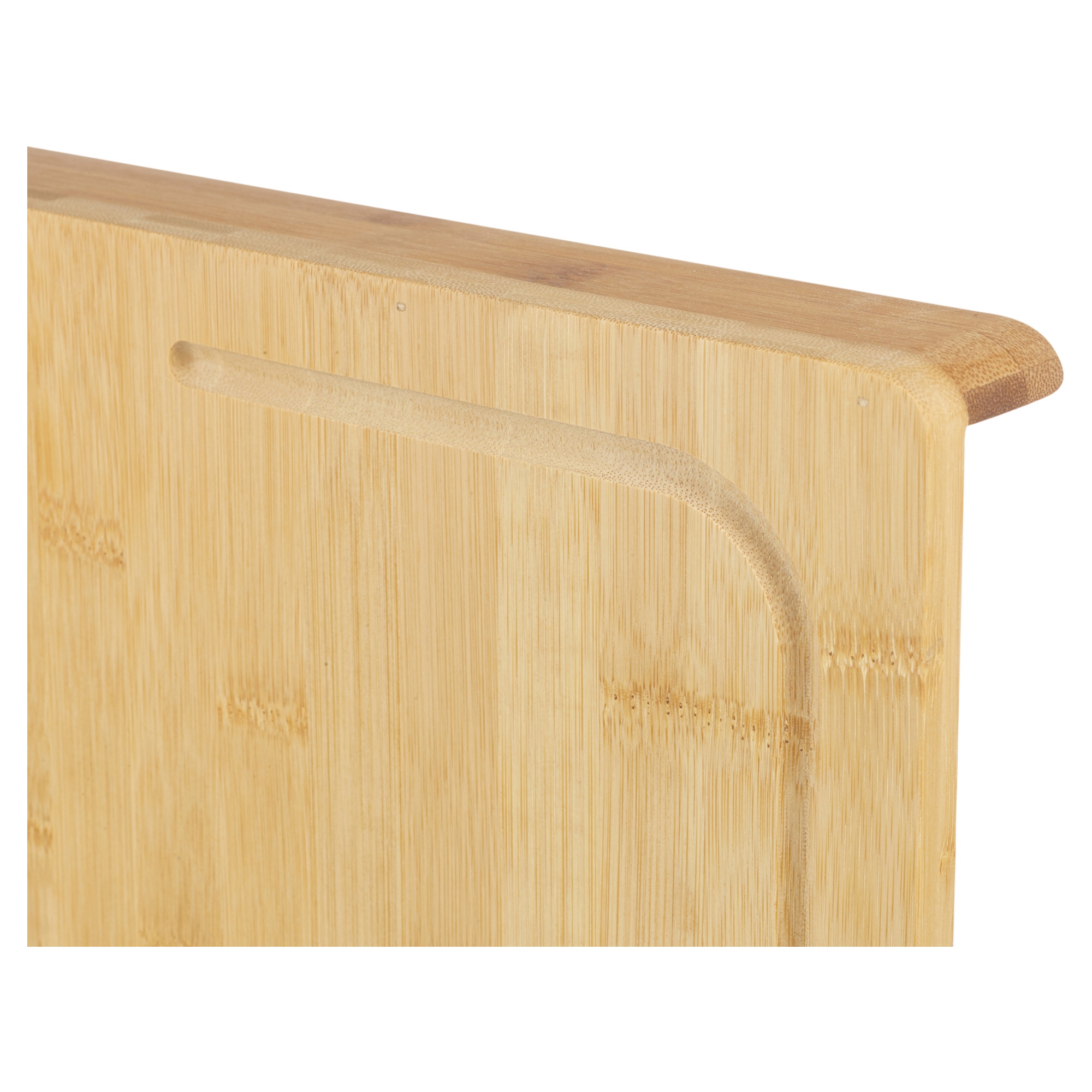 Counter Edge Bamboo Chopping Board Secure Wooden Kitchen Cutting Food