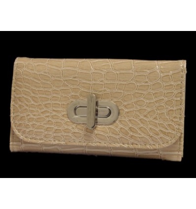 Patent Crocodile Purse Beige Nude[INT090220NUDE]