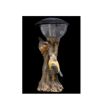 Solar LED Light And Two Robbin Birds 33cm [343679] 