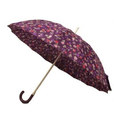 Vogue Automatic Wind Proof Umbrella [Purple Clear Handle]
