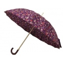 Vogue Automatic Wind Proof Umbrella [Floral Purple Dark Handle]