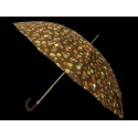 Vogue Automatic Wind Proof Umbrella [Floral Brown Dark Handle]