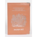 UK Real Leather Passport Holder (Atomic Tangerine)