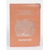 UK Real Leather Passport Holder (Atomic Tangerine)