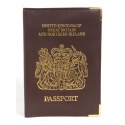 UK Real Leather Passport Holder (Dark Brown)