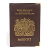 UK Real Leather Passport Holder (Dark Brown)