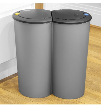 Black Circular Duo Bin [810783]