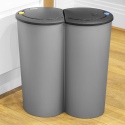 Black & Silver Circular Duo Bin [810783]