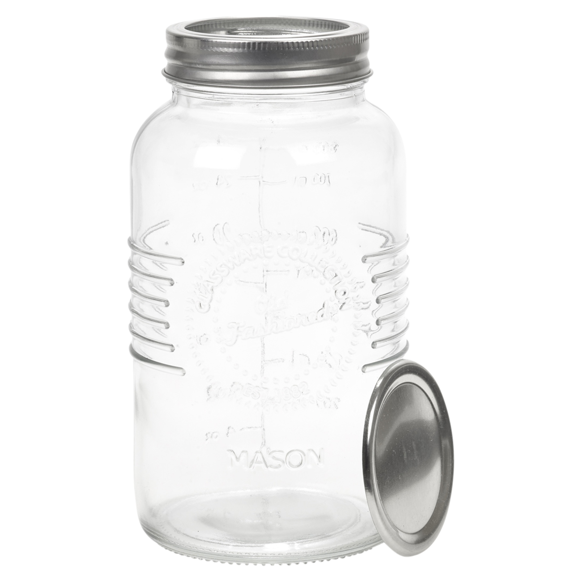 Screw Cap Mason Airtight Preserve Jars Glass Food Kitchen Storage