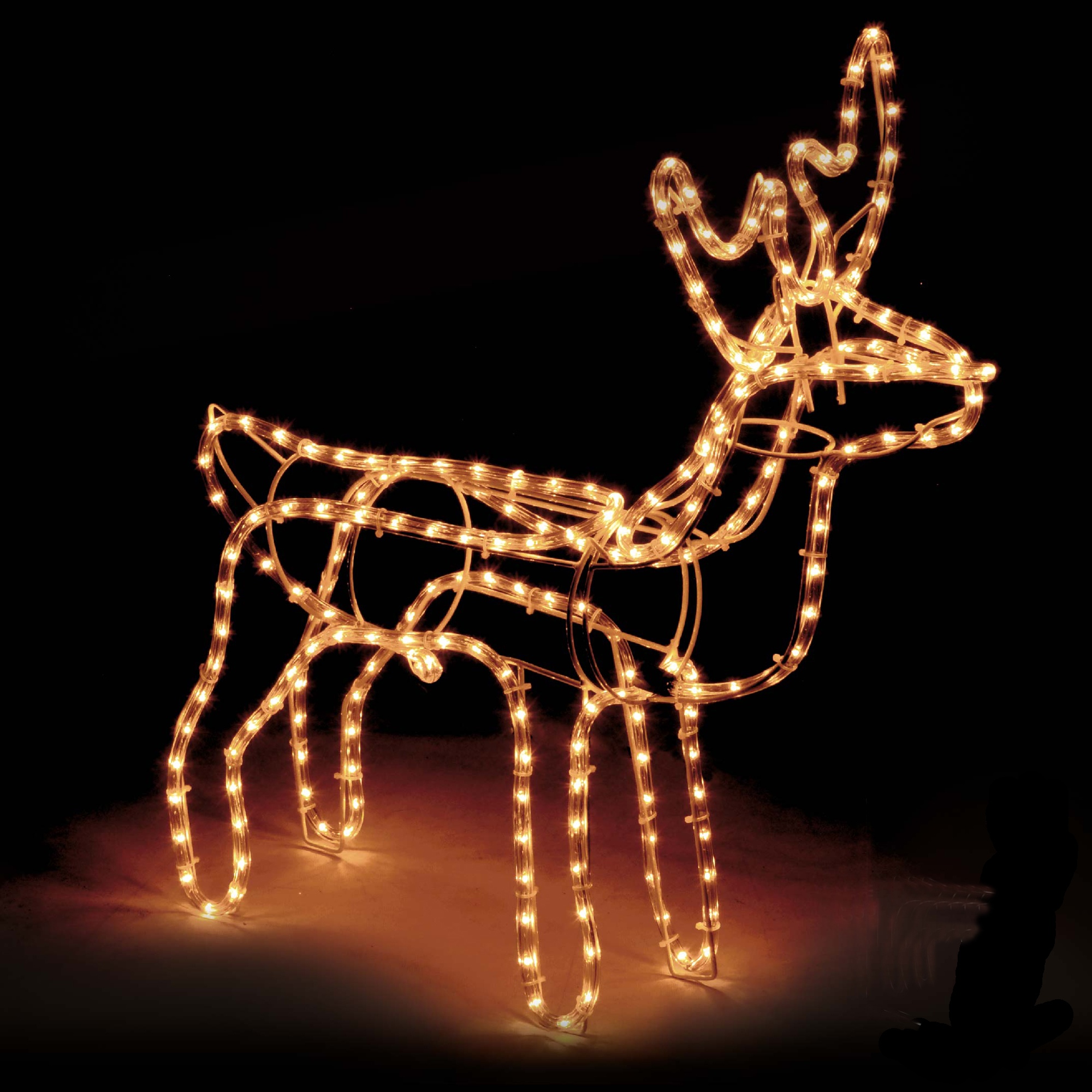 Large Christmas Reindeer Light Up Outdoor Garden Rope Decoration