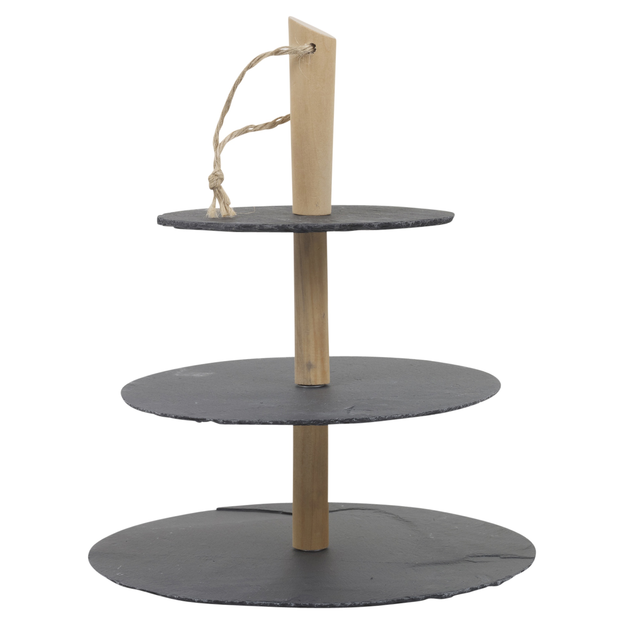 3 Layer Natural Slate Food Stand Tier Round Serving Display Platter Cakes Board eBay