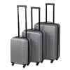 Dunlop Wheeled Suitcase Set of 3 Silver 18/22/26" [417158]