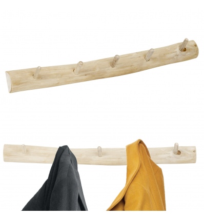 Teak 5 Hook Coat Rack [400991]