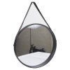 51.5cm Round Inset Black Mirror [616446]