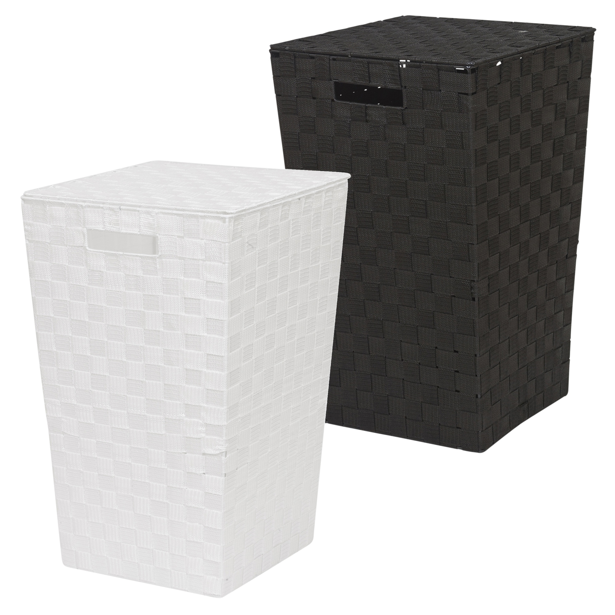 60 Litre Fabric Weave Laundry Basket Lid Washing Bin Hamper Storage Large Rattan Ebay