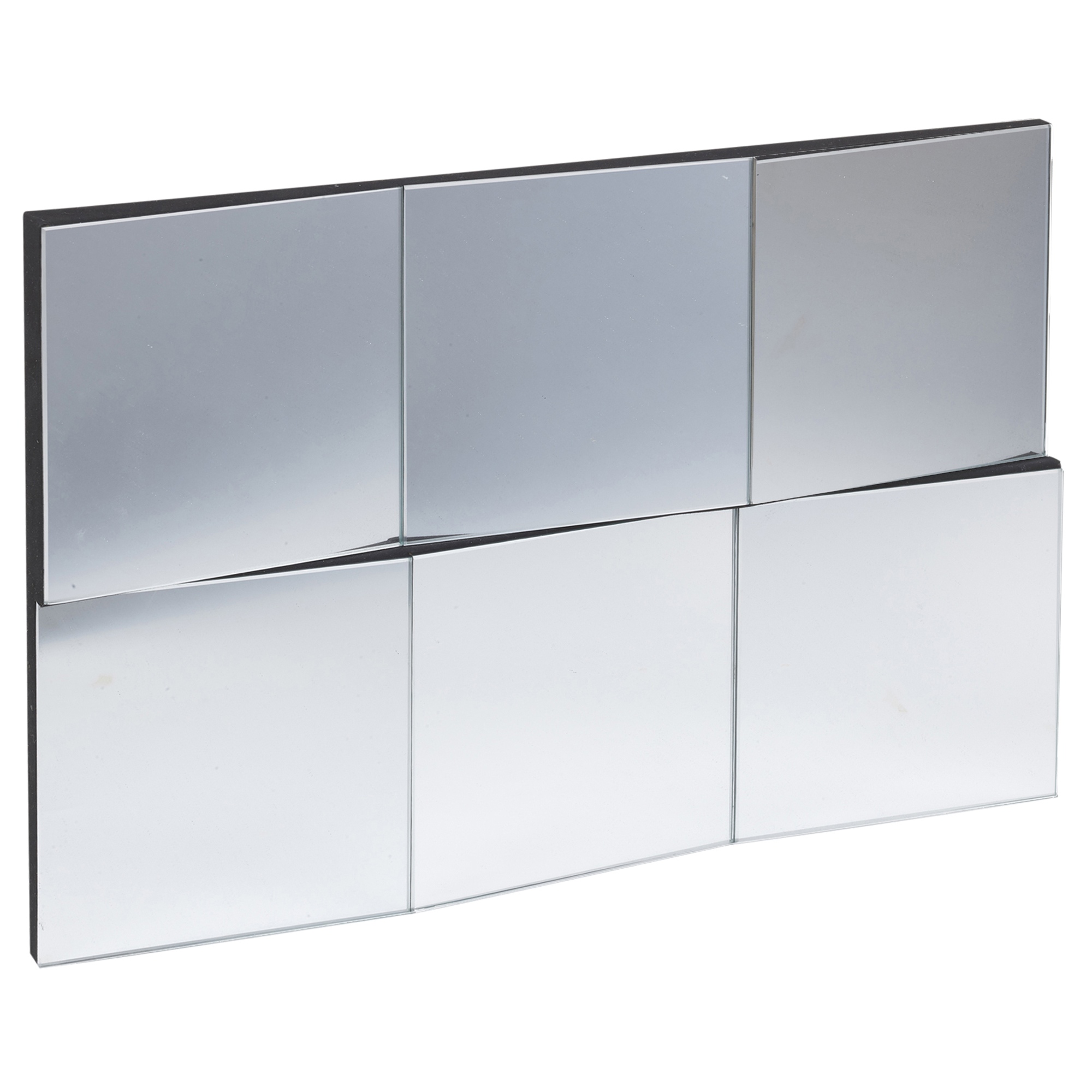 Details About Rectangle Multi Faceted Mirror Modern 45x30cm Hallway Decor Wall Mounted Bedroom