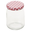 Glass Storage Jar with Red Lid