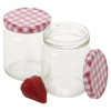 Glass Storage Jar with Red Lid