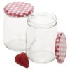 Glass Storage Jar with Red Lid