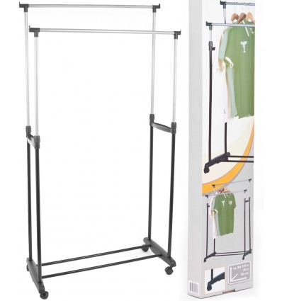 Mobile Clothes Rack Double Rail [256962]