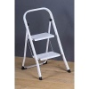 2 Step Household Ladder Kitchen stool Strong Metal White New [937687]