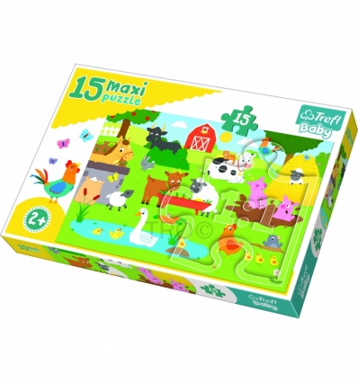 Puzzle Maxi 15 - Animals on the farm [14275]