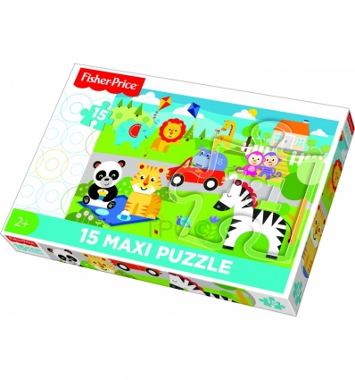 Puzzles - "15 Maxi" - Picnic with friends / Mattel Fisher-Price [14286]