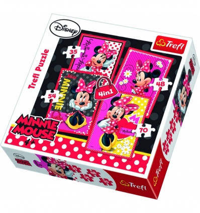 Puzzles - "4in1" - Beautiful Minnie / Disney Minnie [34119]