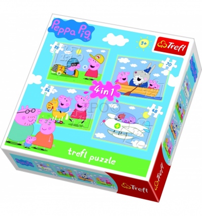 Puzzle - "4in1" - Peppa's journeys / Peppa Pig [34246]