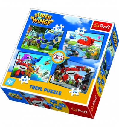 Puzzle - "4in1" - Awesome team / CJ E&M Super Wings [34280]