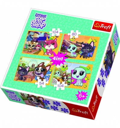 Puzzles - "4in1" - Nice memories / Hasbro, Littlest Pet Shop [34295]