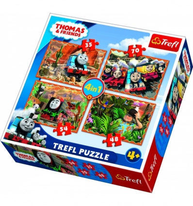 Puzzles - 4in1 - Travels around the world / Thomas and Friends [34300]