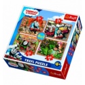Puzzles - 4in1 - Travels around the world / Thomas and Friends [34300]
