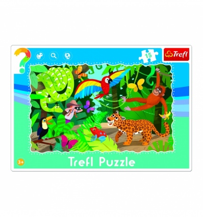 Puzzle - "15 Frame" - Tropical forest / Trefl [31219]