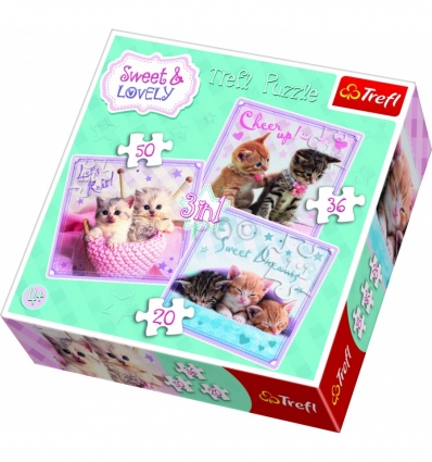 Puzzles - "3in1" - Sweet kittens / Getty Images [34809]