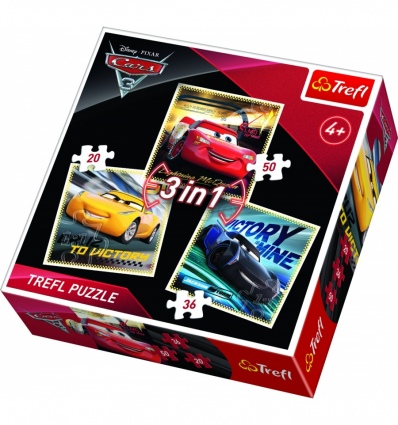 Puzzles "3in1"- Racing legends/ Disney Cars 3 [34820]