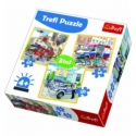 Puzzles - "3in1" - Intervention vehicles and professions / Trefl [34836]