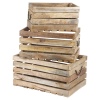3pc Rustic Wooden Crates
