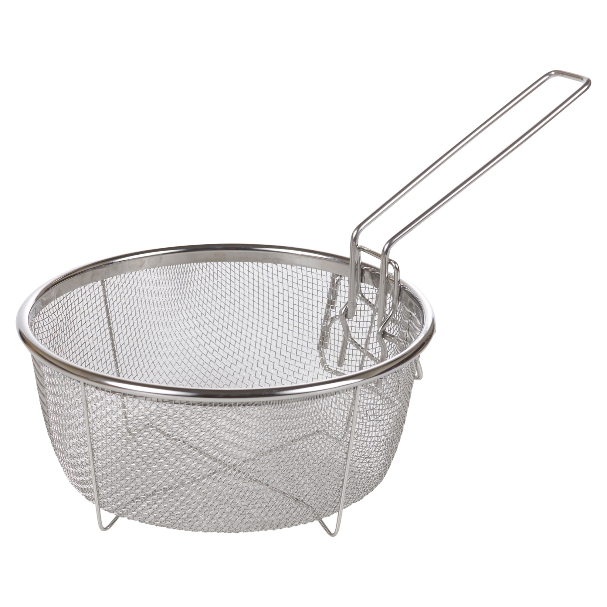 Stove Top Chip Pan Deep Fat Fryer Set Copper Look Frying Basket Clear