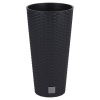 Black Round Flower Pot H38xD20cm [026954]