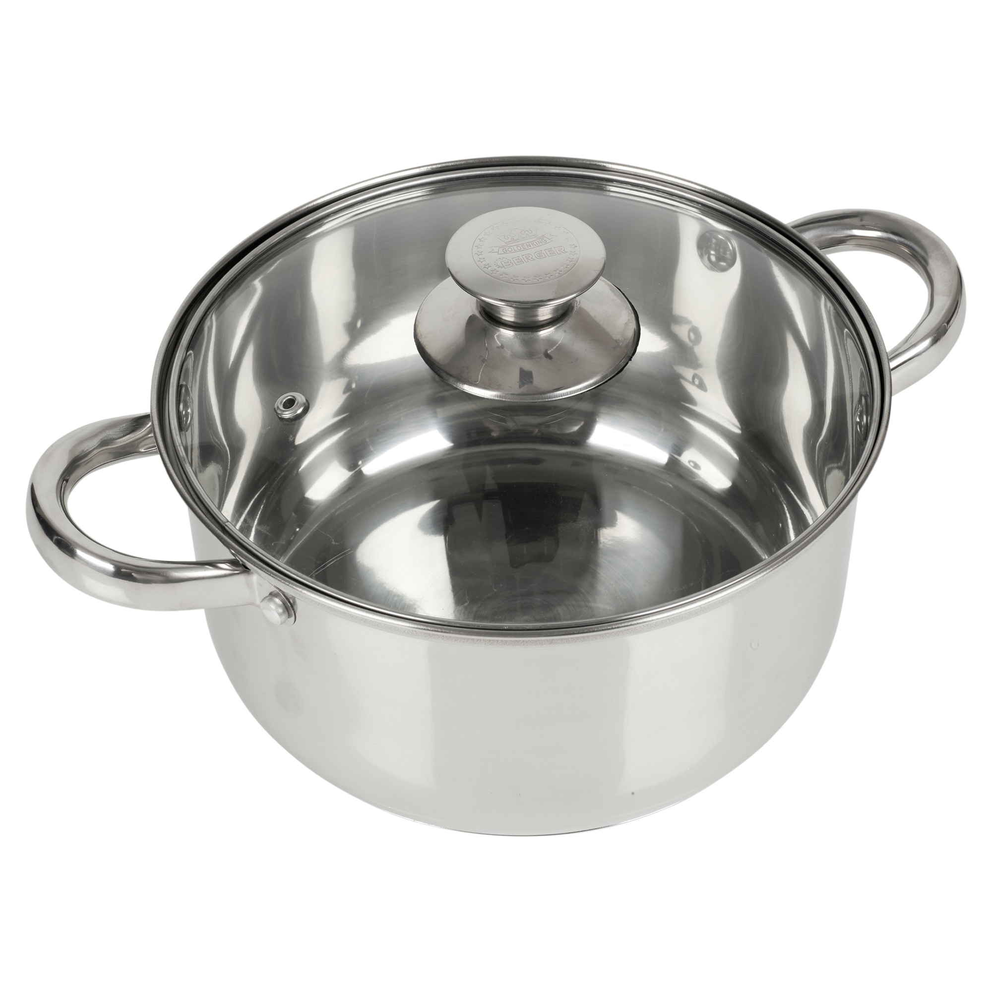 Berger 13pc Stainless Steel Cookware Set Saucepans Lid Cooking Food