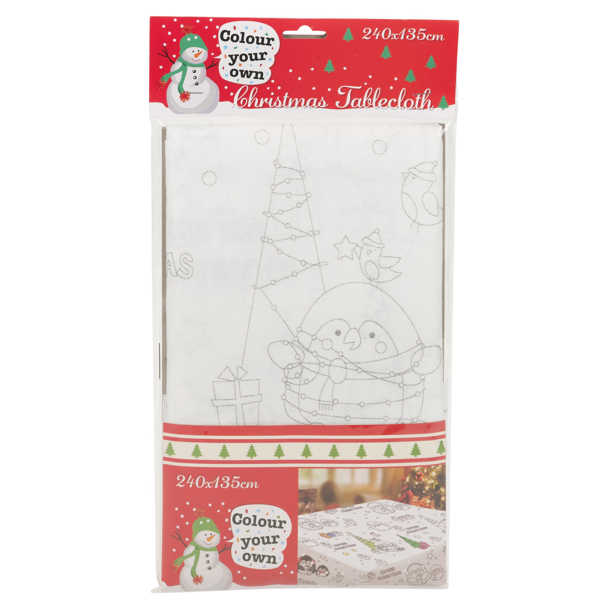 Kids Colour Your Own Christmas Tablecloth Xmas Childrens Table Cloth
