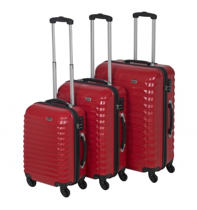 Penn-Plax Unisex Luggage Set Red 18/22/26 [792453]