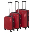 Penn ABS 3pc Suitcase Set 18/22/26" Red [792453]