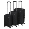 3pcs Suitcase Set with Wheels Black [04058]
