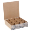 Painted Leaf Design 9 Section Tea Box [551631]